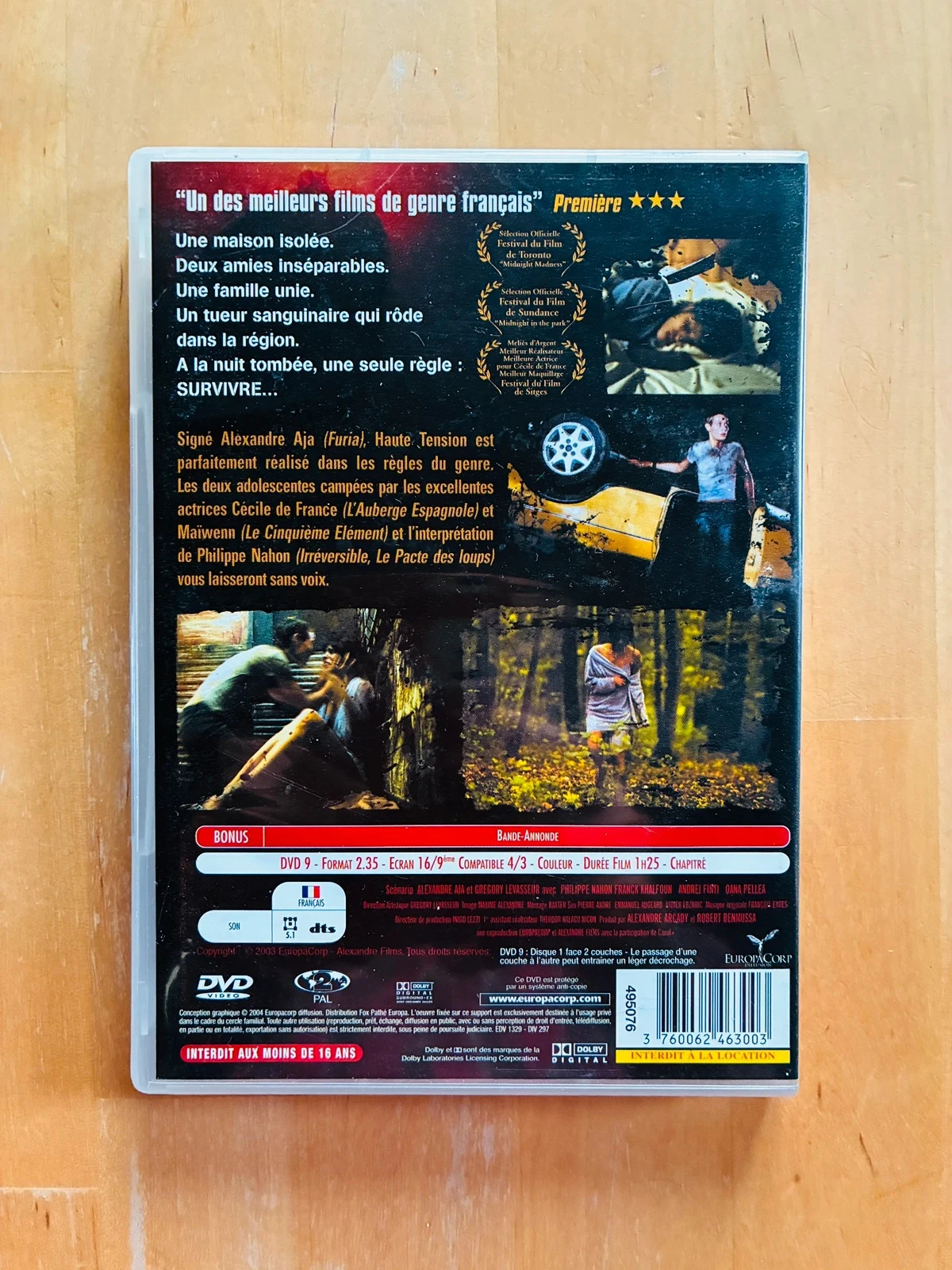 DVD Haute Tension de Alexandre Aja. – photo 3